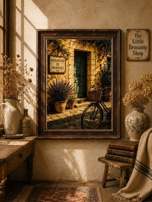 Boulangerie de Provence Vintage French Bakery Print | Rustic Provence Wall Art | French Country Kitchen Poster