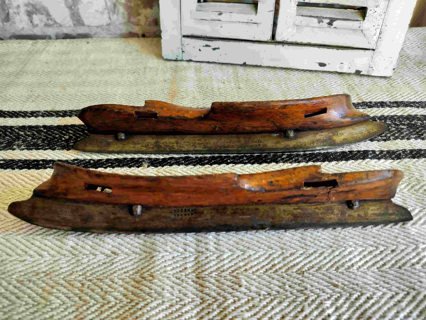 Antique J Noorman Denham Ice Skates