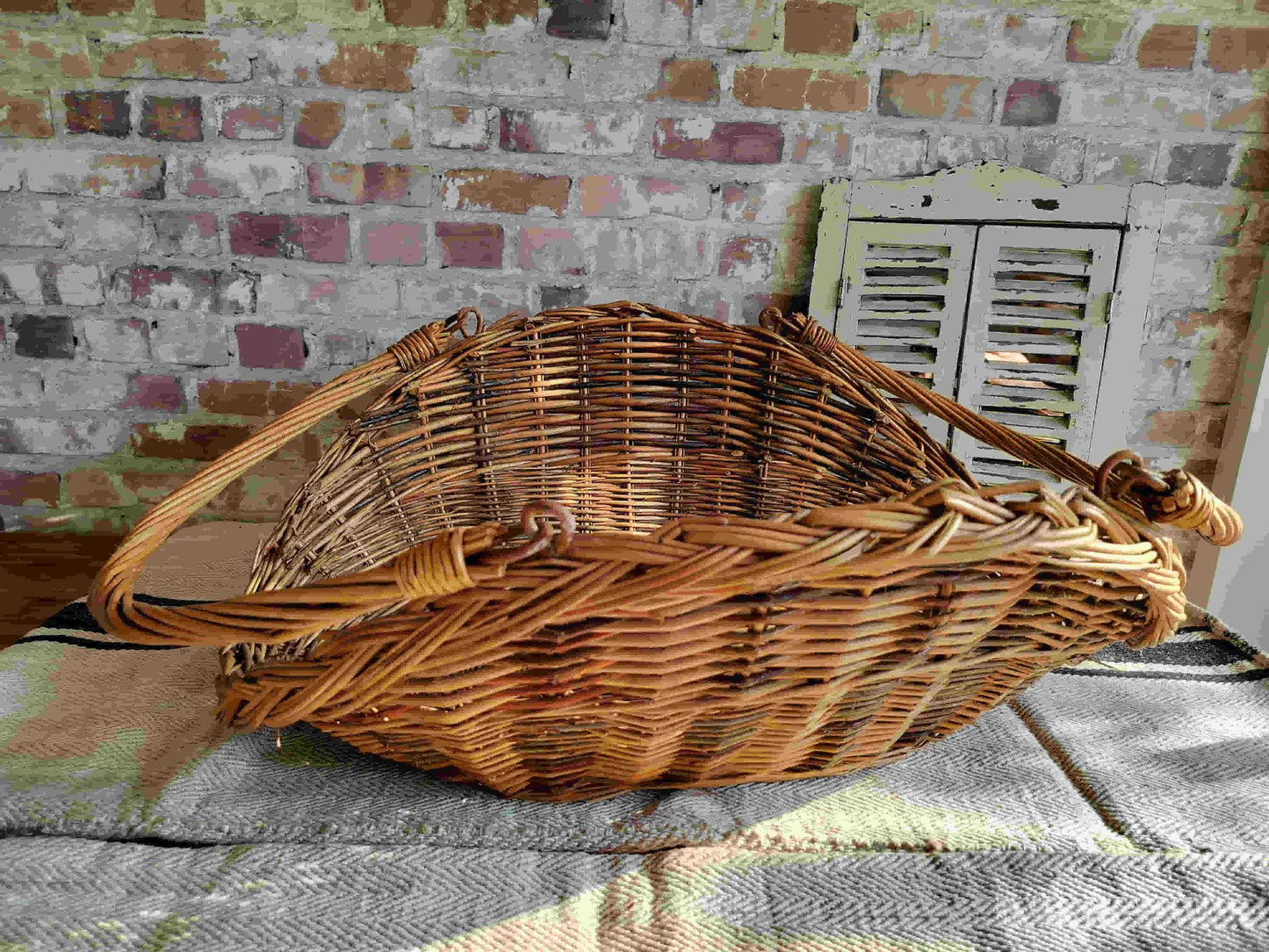 Large Vintage French Wicker Basket