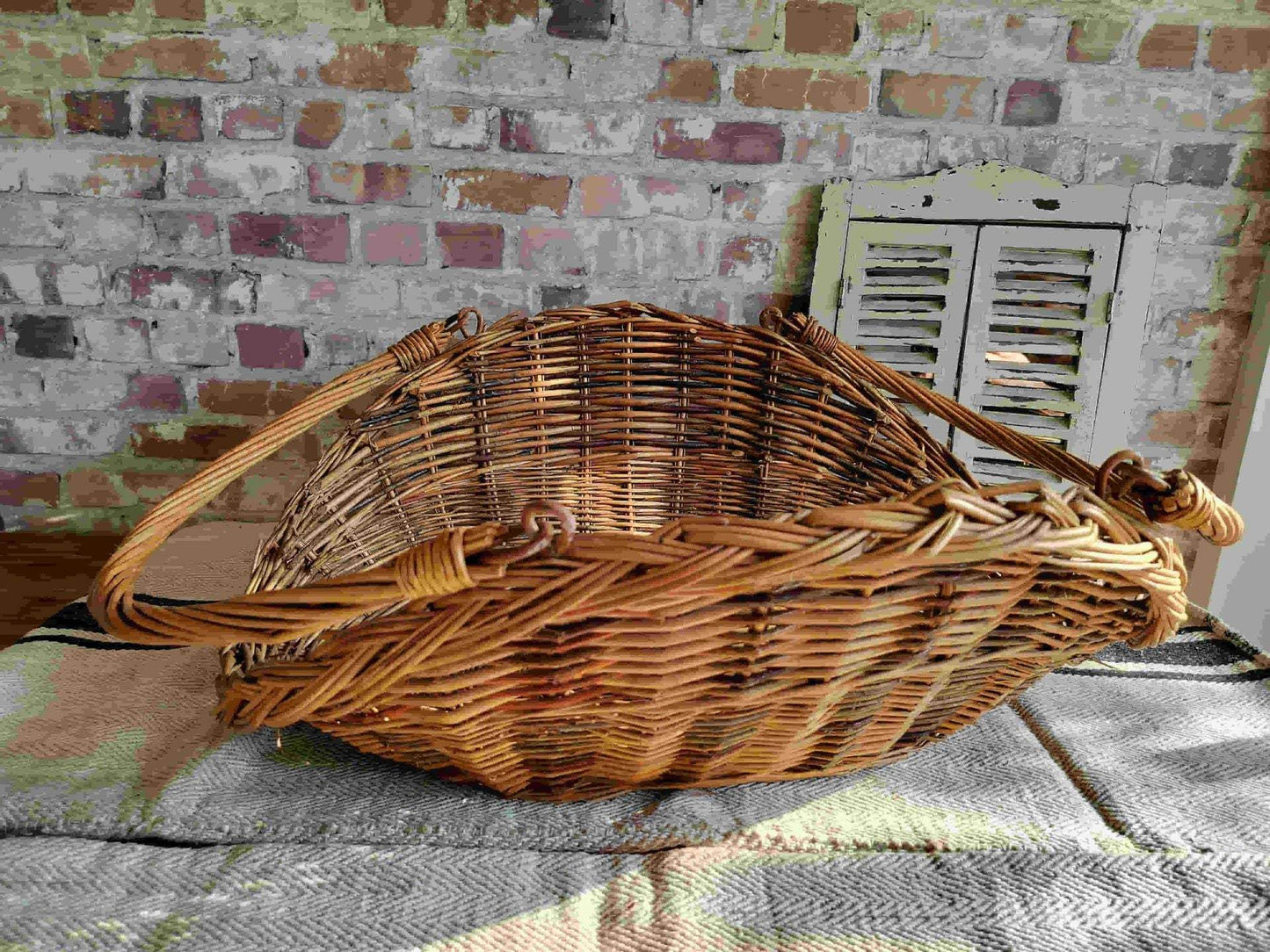 Large Vintage French Wicker Basket