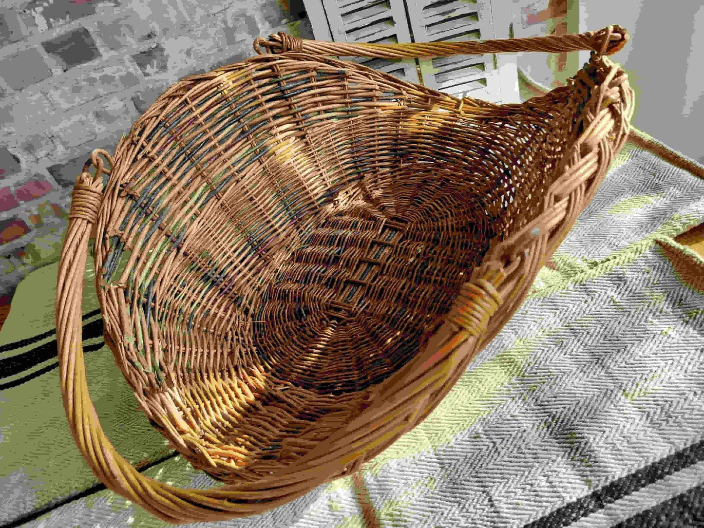Large Vintage French Wicker Basket