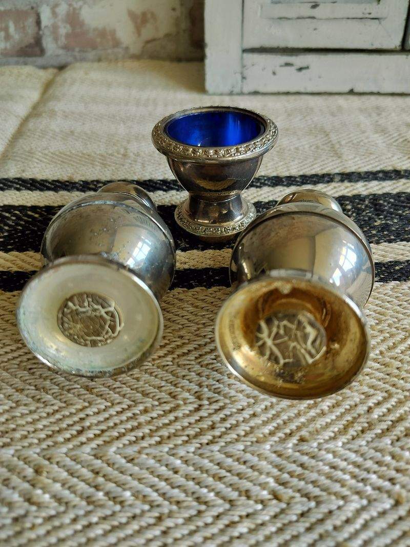 Antique IANTHE Silver Plated Cruet Set