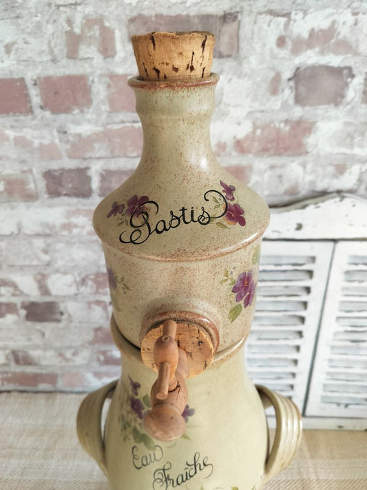 Vintage Stoneware Pastis & Water Fountain