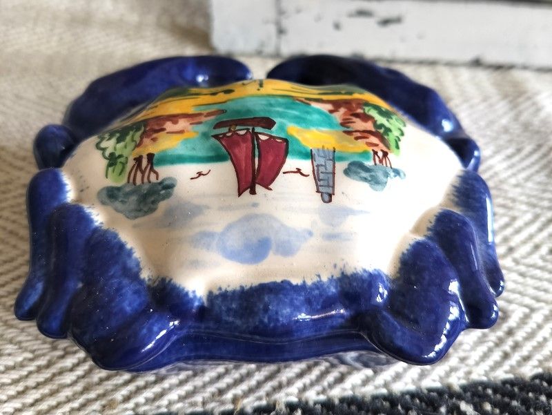 Vintage Breton Crab Shaped Pot