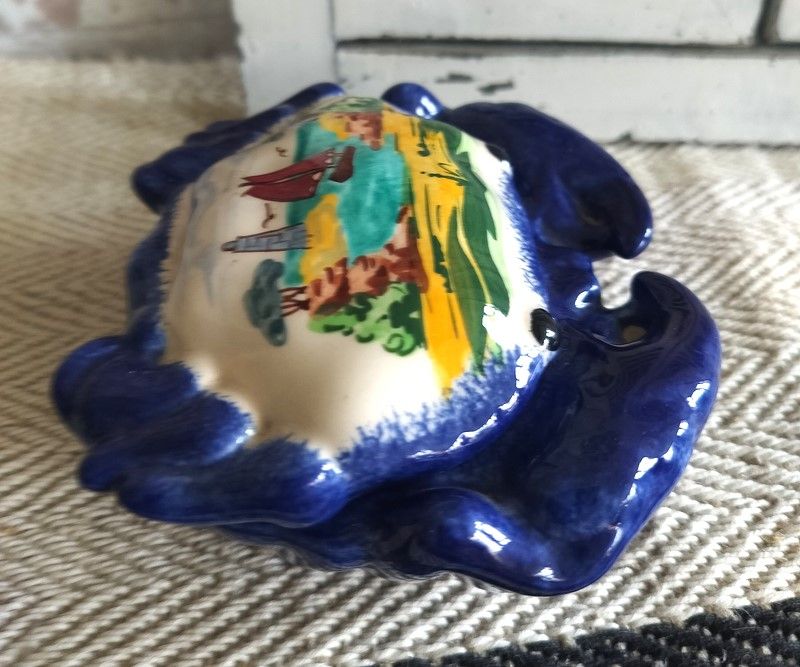 Vintage Breton Crab Shaped Pot