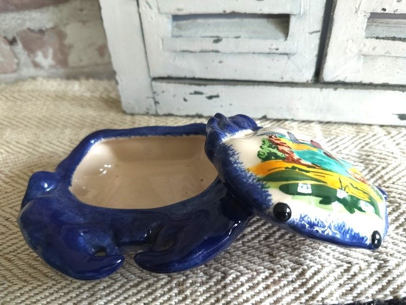 Vintage Breton Crab Shaped Pot