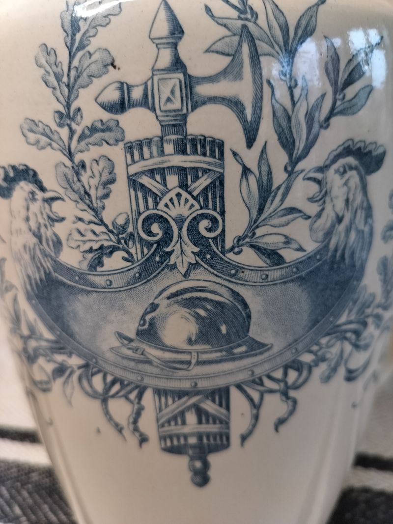 Antique French Jug / Pitcher depicting images from the First World War