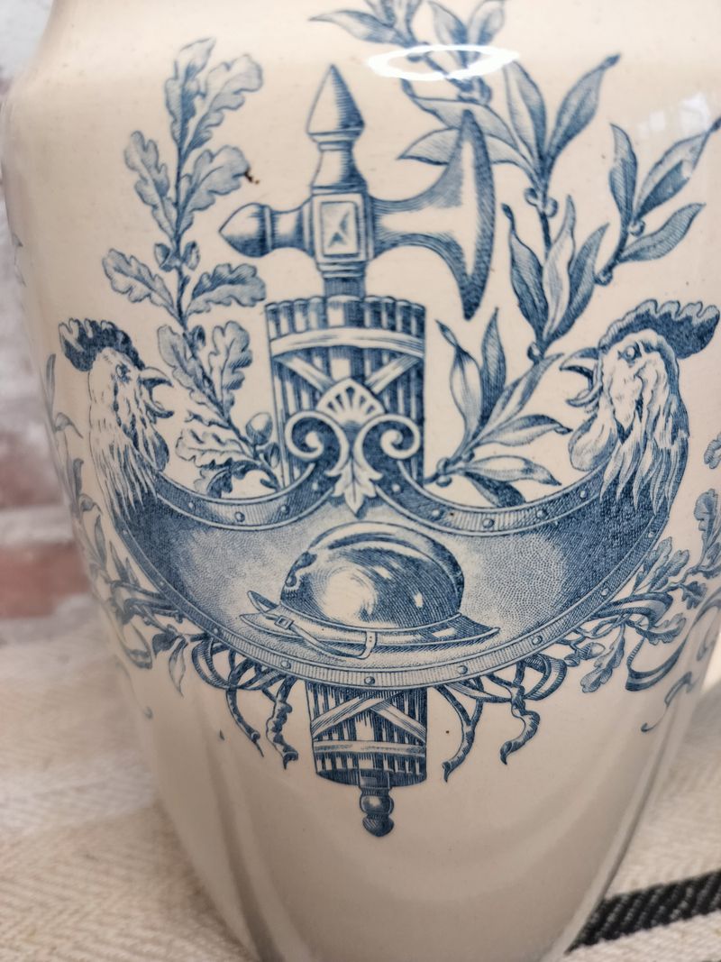 Antique French Jug / Pitcher depicting images from the First World War