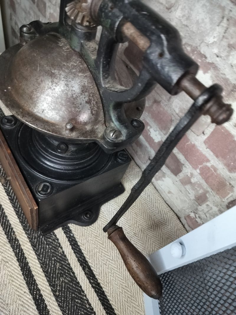 Antique French Large (Commercial) Cast Iron Coffee Grinder