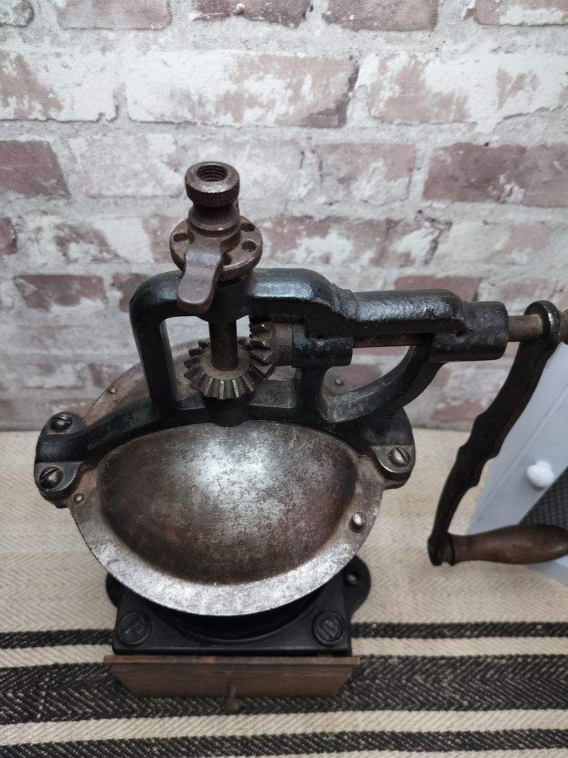 Antique French Large (Commercial) Cast Iron Coffee Grinder