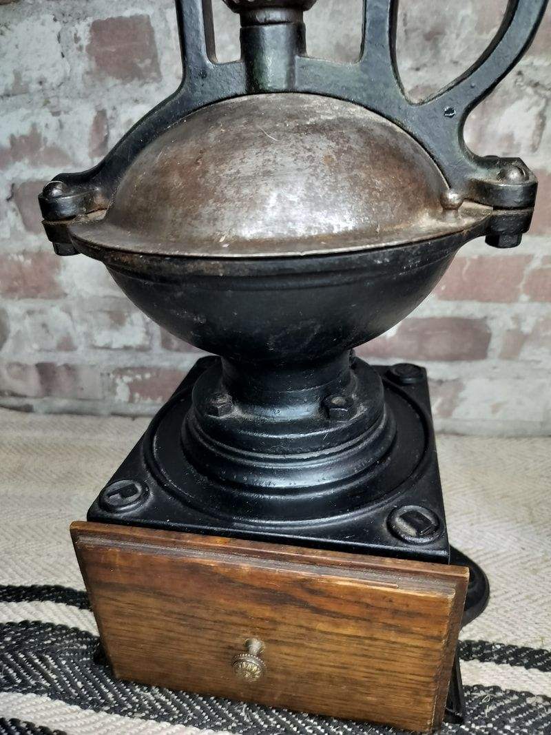 Antique French Large (Commercial) Cast Iron Coffee Grinder