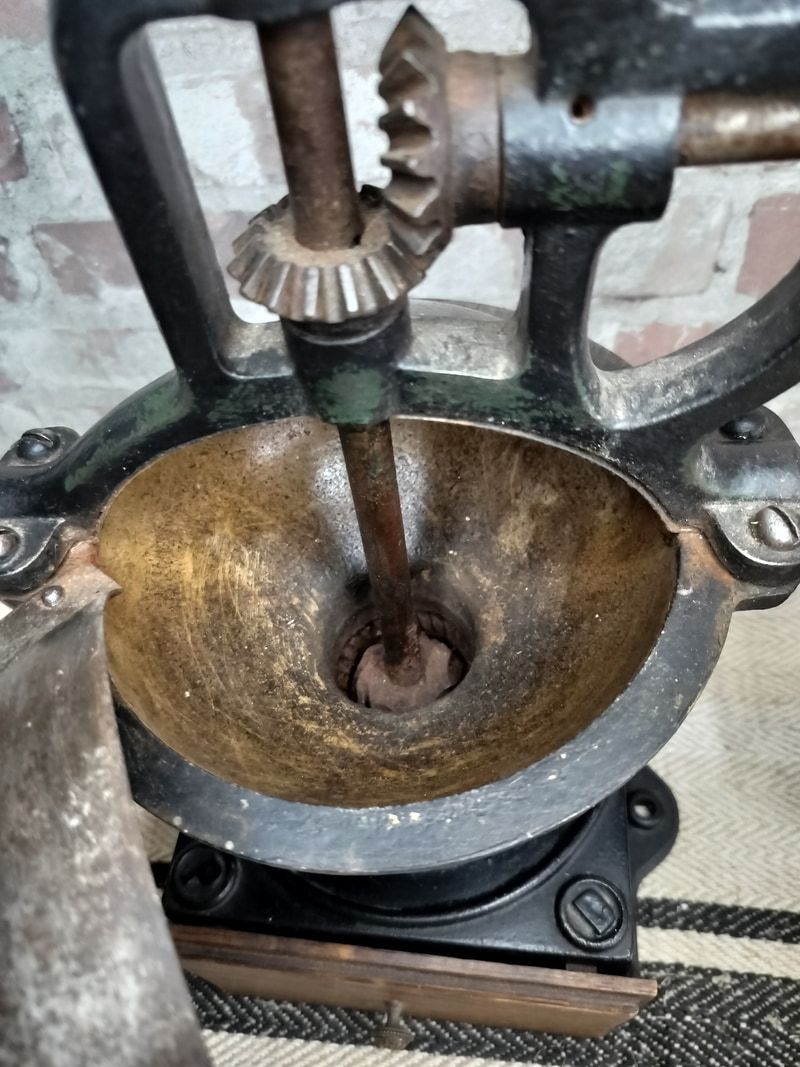 Antique French Large (Commercial) Cast Iron Coffee Grinder