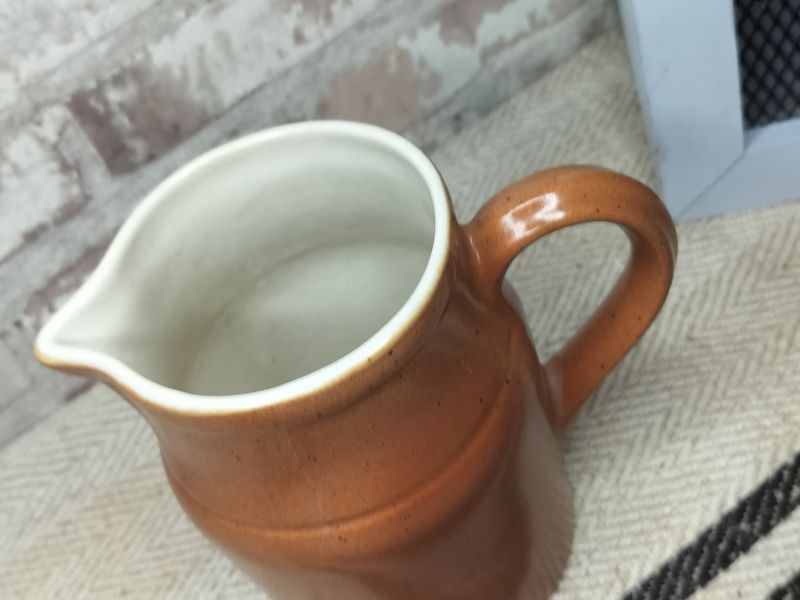 Handmade Vintage French Glazed Pottery Jug / Pitcher