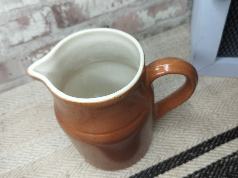 Handmade Vintage French Glazed Pottery Jug / Pitcher