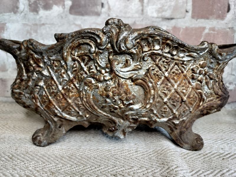 Antique French Cast Iron Jardiniere Planter
