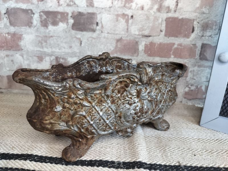 Antique French Cast Iron Jardiniere Planter