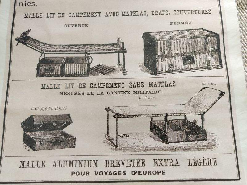 Repro French Louis Vuitton Camp Bed Advert