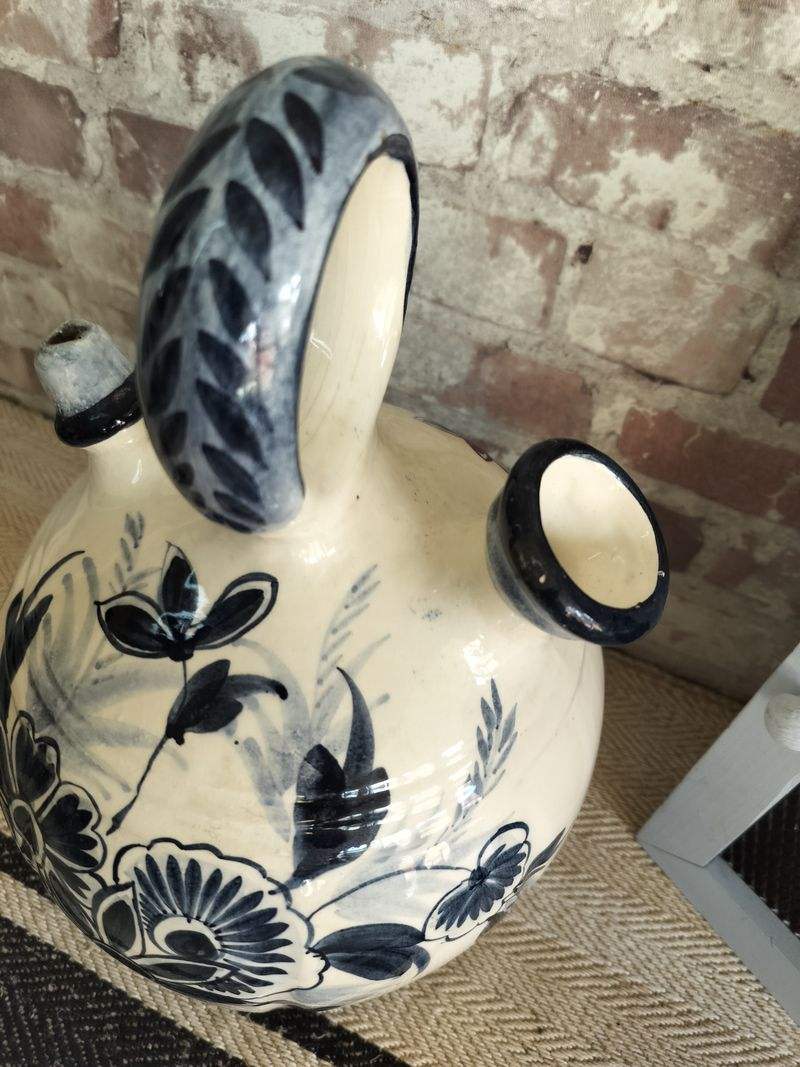 Antique Hand Painted Water Bottle / Jug