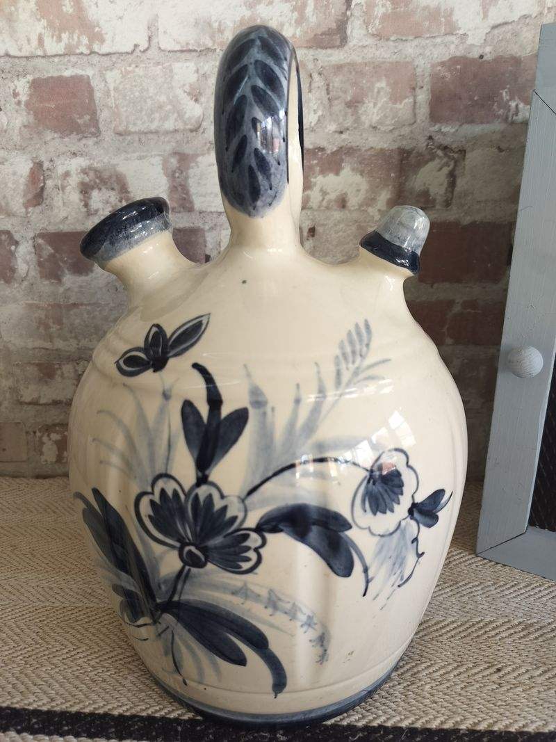 Antique Hand Painted Water Bottle / Jug