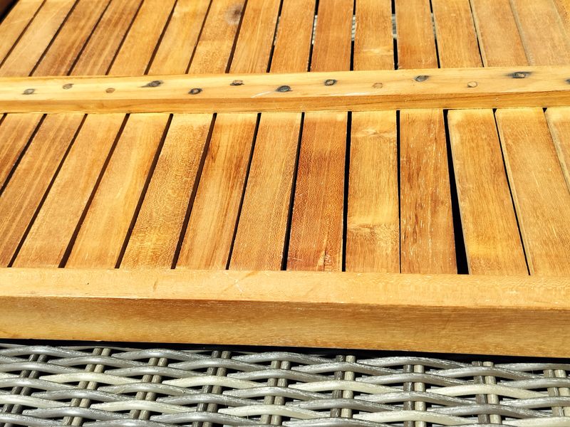 French Vintage Teak Wooden Tray