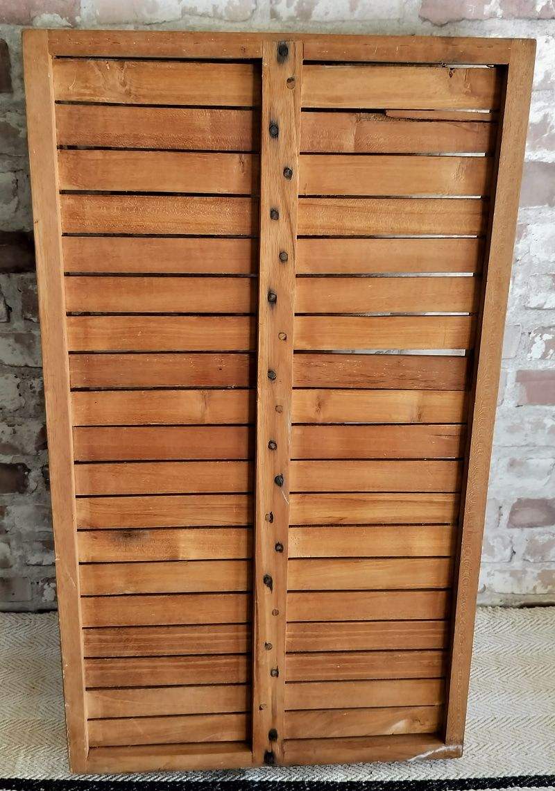 French Vintage Teak Wooden Tray