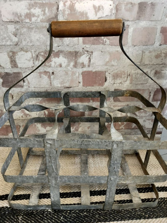 Vintage French Milk Bottle Holder