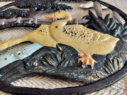 Vintage French Cast Iron Trivet / Pot Stand