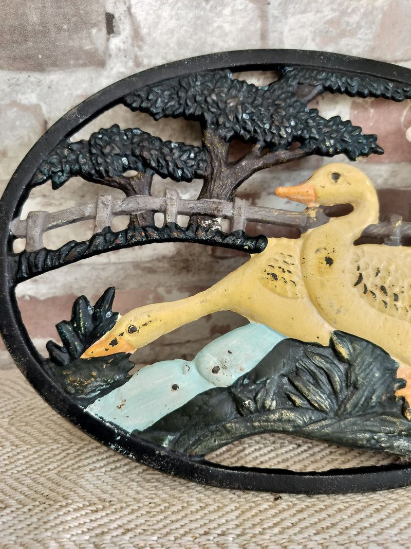 Vintage French Cast Iron Trivet / Pot Stand