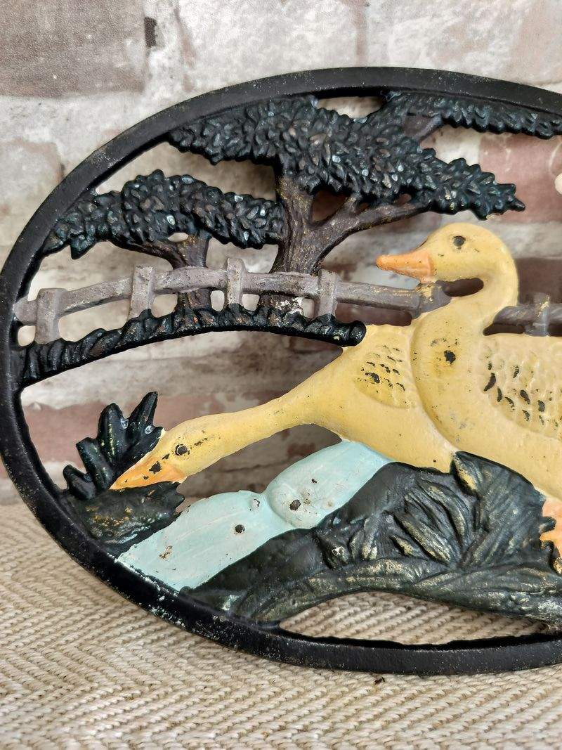 Vintage French Cast Iron Trivet / Pot Stand