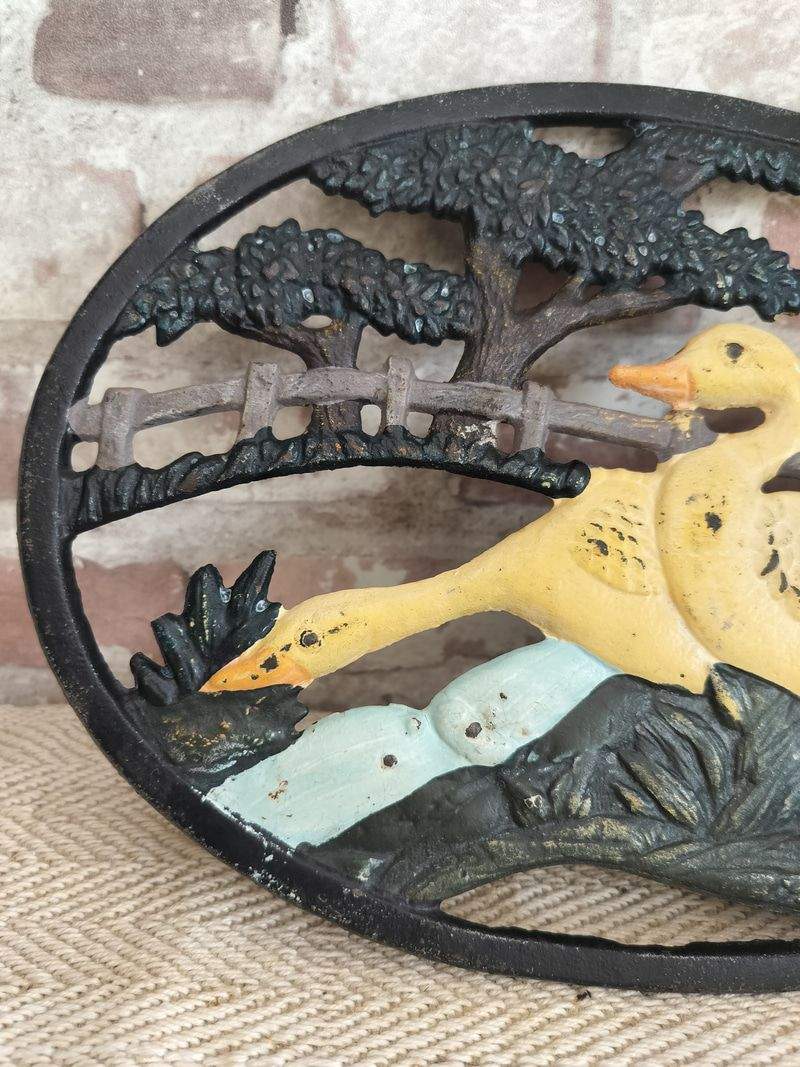 Vintage French Cast Iron Trivet / Pot Stand
