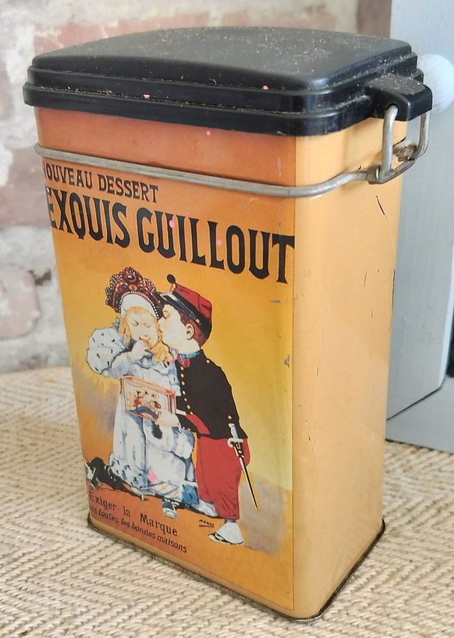 Vintage French 'Exquis Guillout' Metal Box