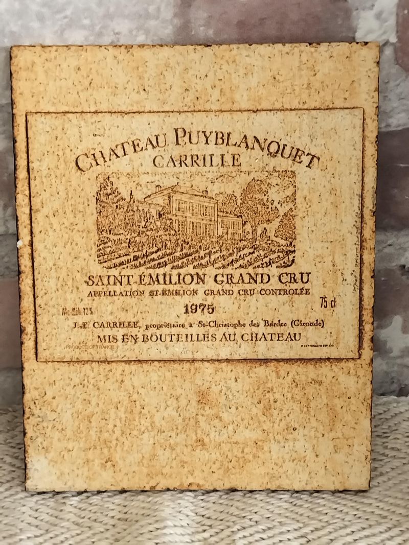 Vintage French Chatueau Puyblanquet Wine Tile