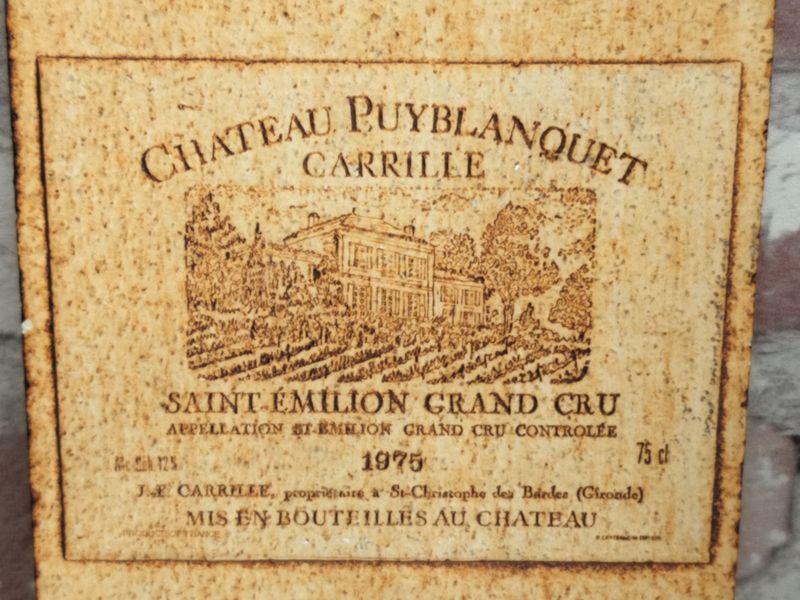 Vintage French Chatueau Puyblanquet Wine Tile