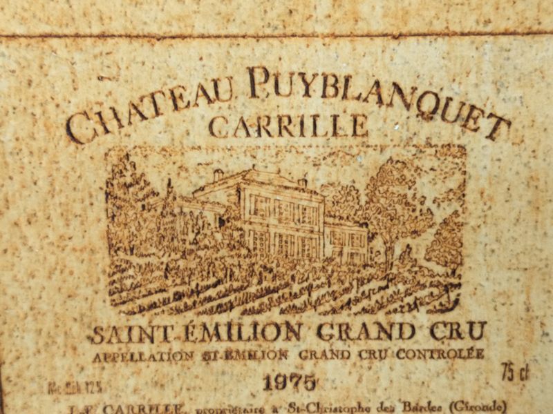 Vintage French Chatueau Puyblanquet Wine Tile