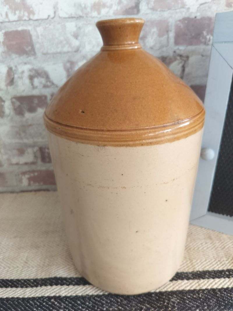 Antique Salt Glazed Stoneware Flagon c.1860