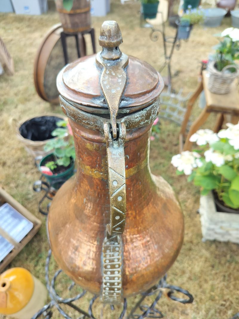 Antique French Hammered Copper Water Jug c.1830