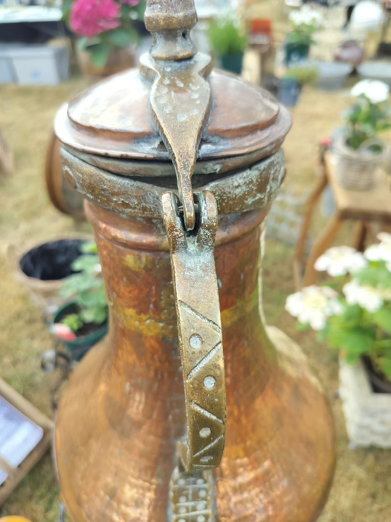 Antique French Hammered Copper Water Jug c.1830