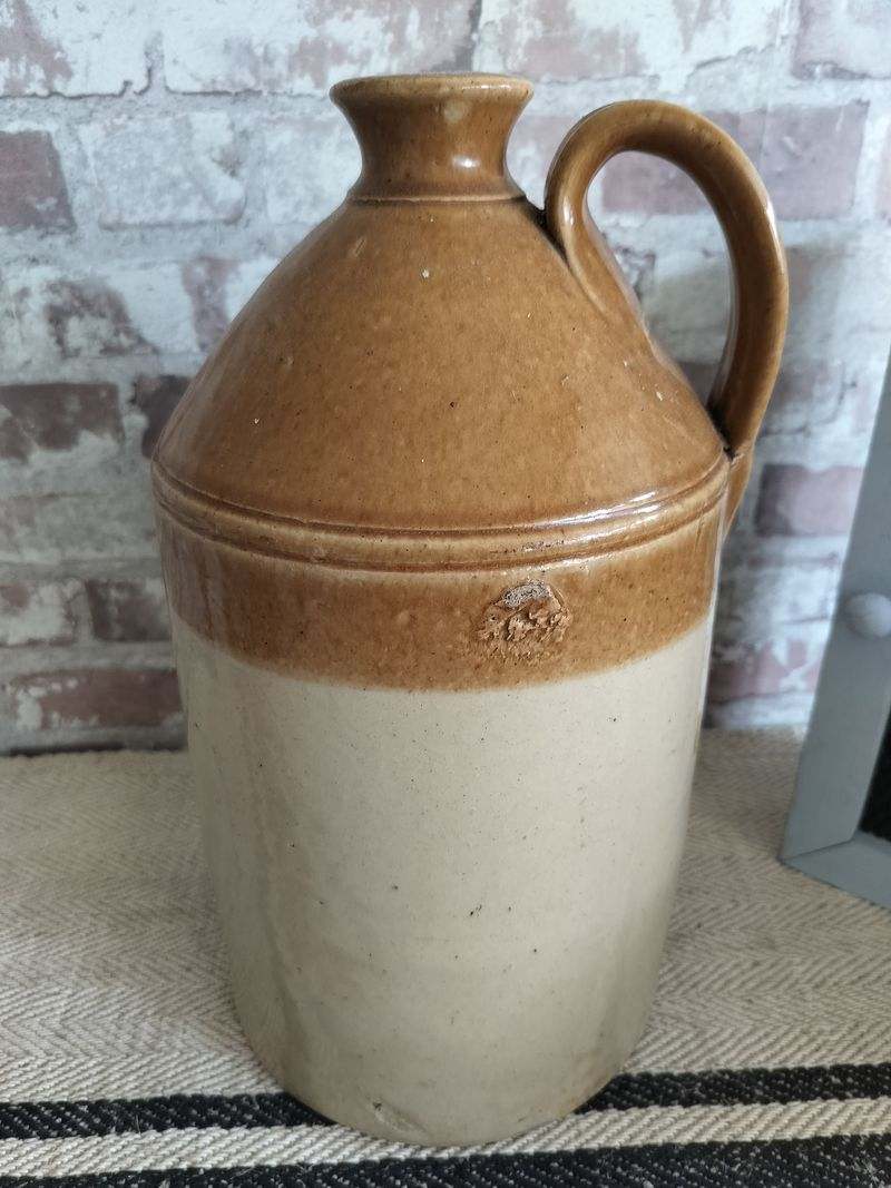 Antique Stoneware Flagon / Jug