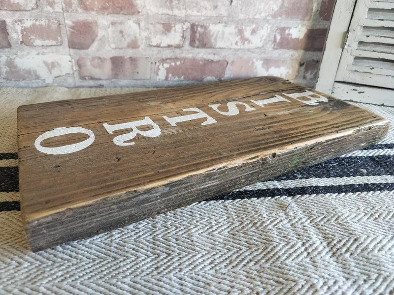Upcycled Handmade Wooden Bistro Sign