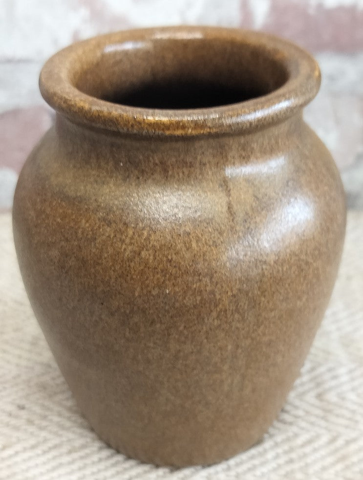 Vintage French Glazed Stoneware Mustard Pot