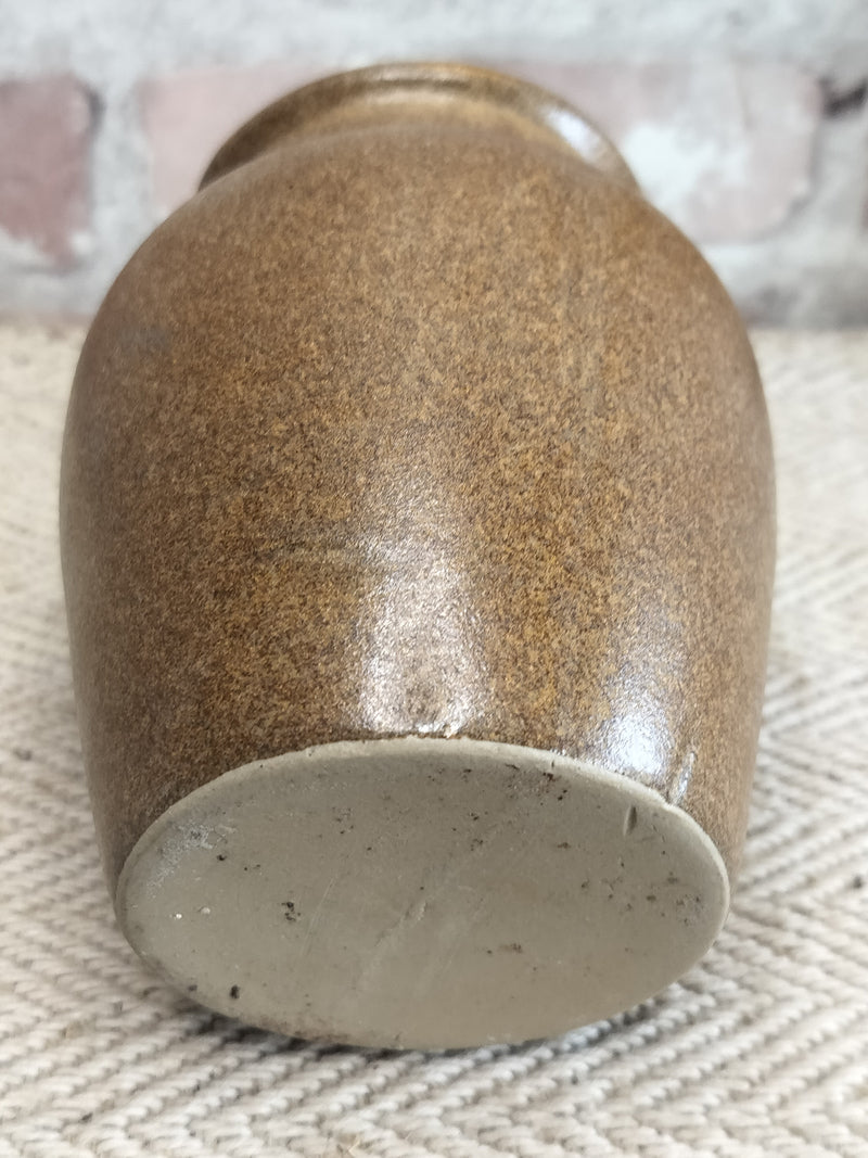 Vintage French Glazed Stoneware Mustard Pot