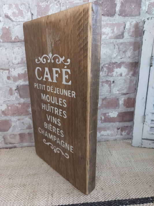 Upcycled Handmade Wooden Cafe Sign