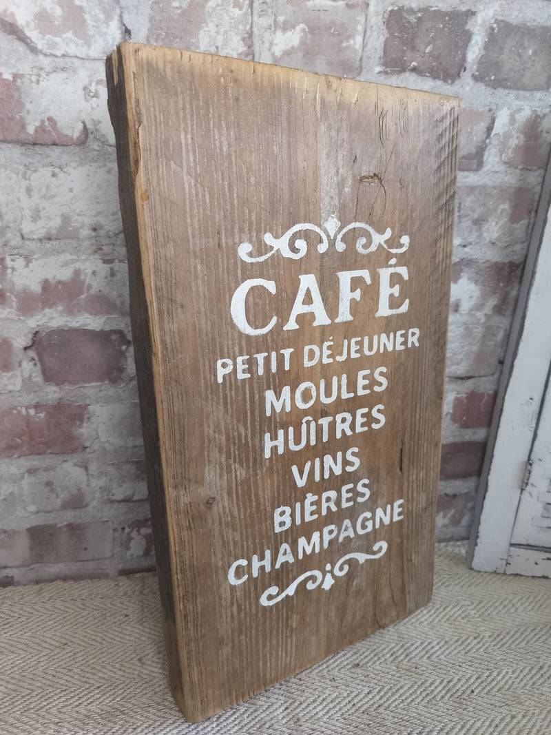 Upcycled Handmade Wooden Cafe Sign