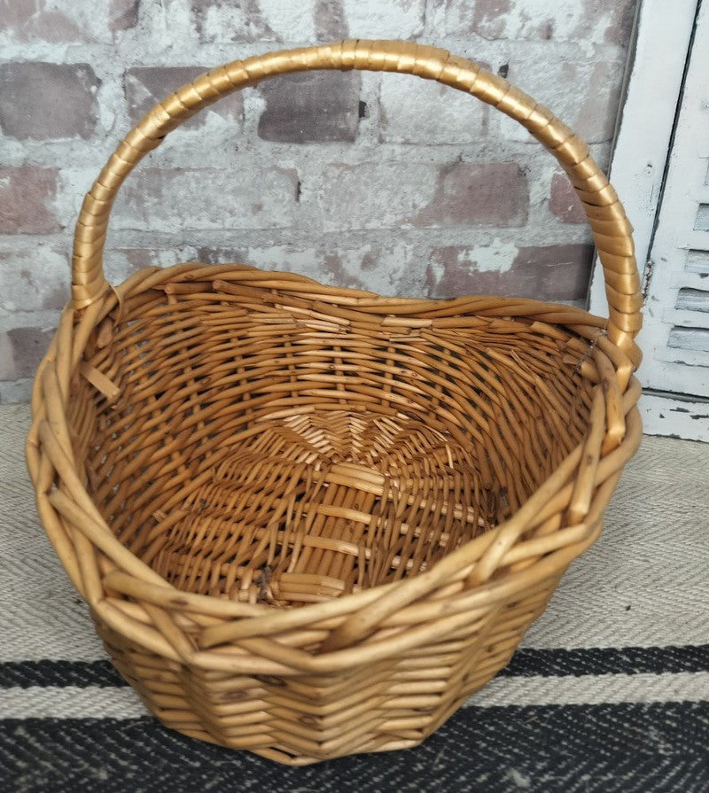 Vintage Wicker Basket with Handle