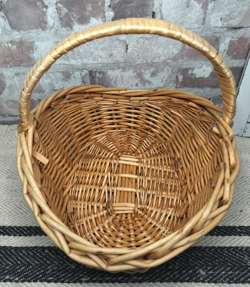 Vintage Wicker Basket with Handle
