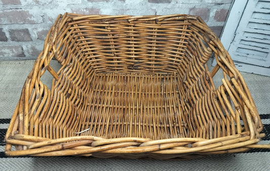 Vintage Square Wicker Basket