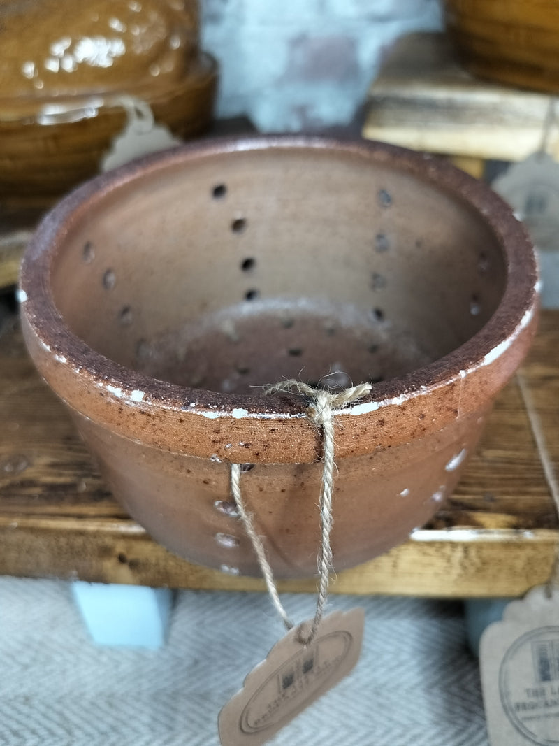 Large Antique French Terracotta Cheese Mould - The Little Brocante Shop