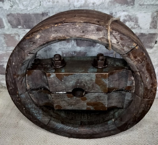Antique French Pulley Wheel – Rustic Farmhouse Decor