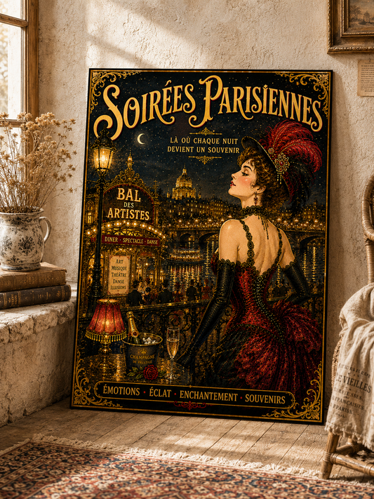 Soirees Parisiennes Print in Bell Epoque Style - Exclusive French Print