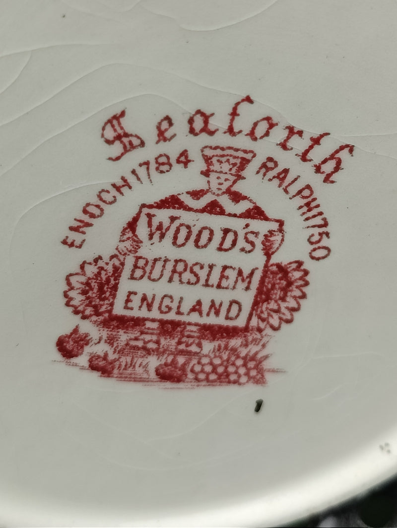 Vintage Woods Burslem "Ralph 1750" Hot Milk/Hot Water Pot | Red Transferware | Staffordshire Pottery | Made in England